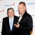 Tony Bennett et Sting lors du 8e Exploring the Arts Gala à New York le 29 septembre 2014.