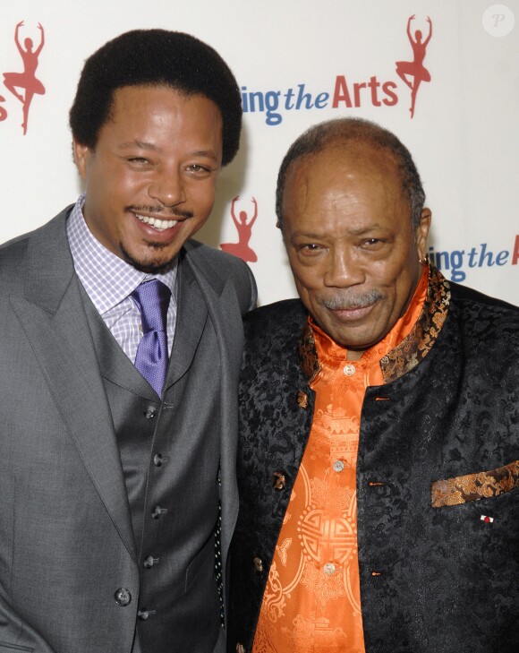 Terrence Howard et Quincy Jones lors du 8e Exploring the Arts Gala à New York le 29 septembre 2014.