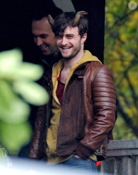 Exclusif - Daniel Radcliffe sur le tournage de 'Horns' à Vancouver au Canada le 1er novembre 2012. 