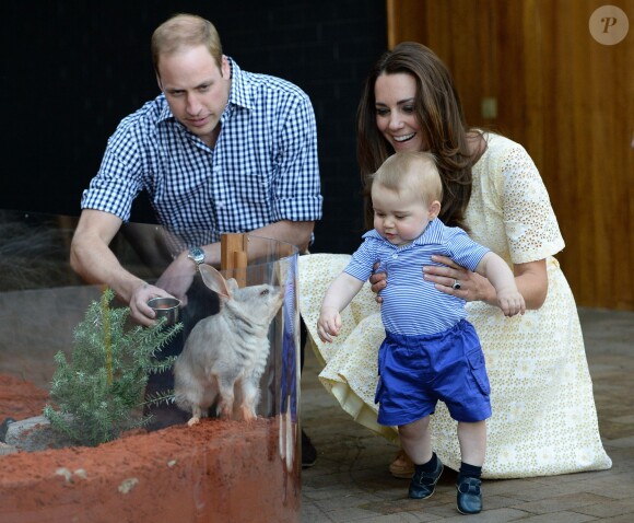 Le prince George de Cambridge au zoo de Tarnga à Sydney en Australie le 20 avril 2014