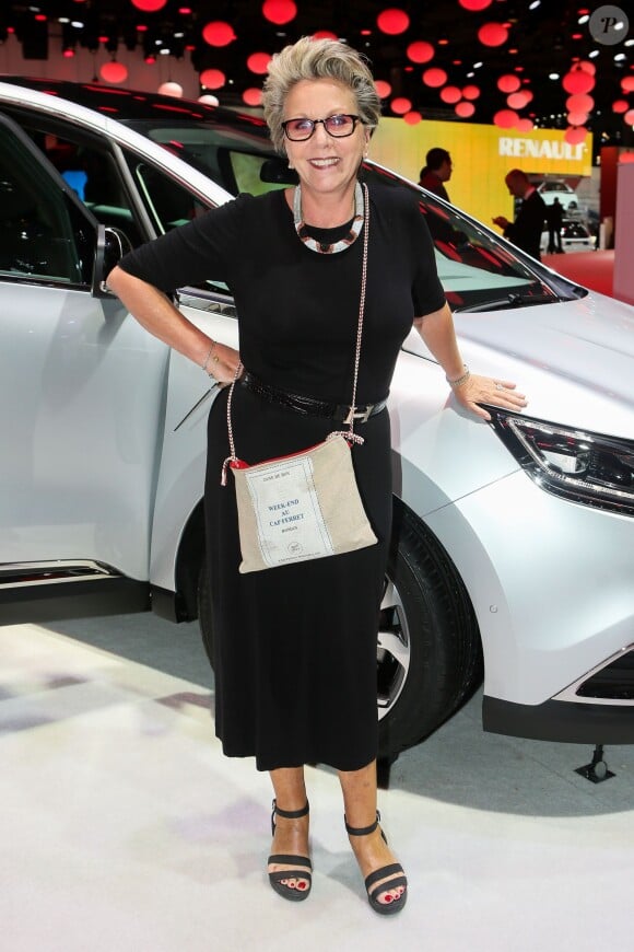 Françoise Laborde lors de la soirée d'inauguration des nouvelles Renault Espace et Clio lors du salon de l'automobile au Parc des Expositions de la porte de Versailles à Paris, le 2 octobre 2014.