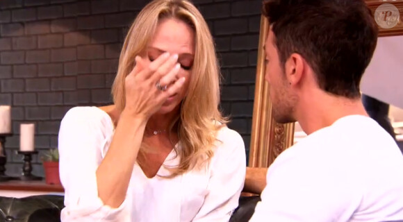 Tonya Kinzinger en larmes - Prime de Danse avec les stars 5 sur TF1. Samedi 4 octobre 2014.