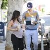 Rachel Bilson enceinte et son petit-ami Hayden Christensen achètent des smoothies à West Hollywood, le 6 octobre 2014.