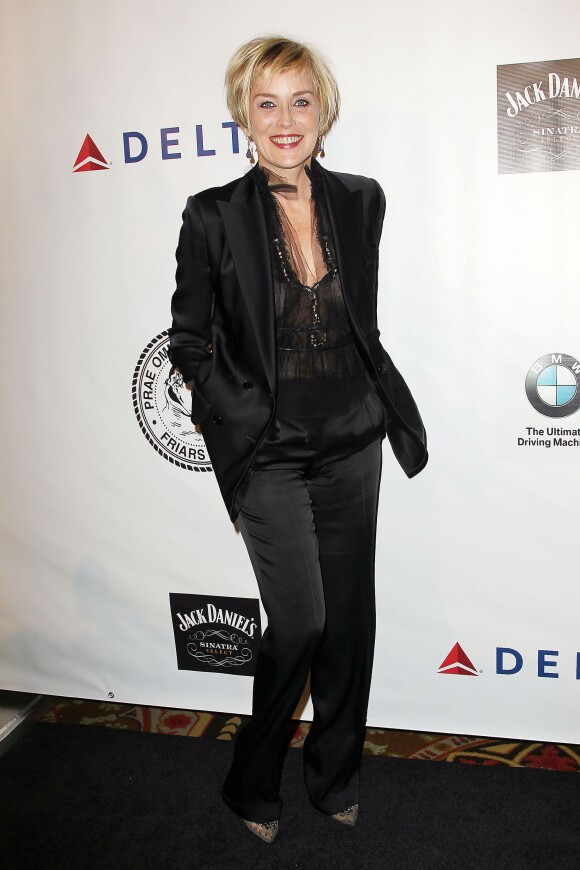 Sharon Stone lors du "Friars Foundation Gala" à New York le 7 octobre 2014