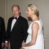 La princesse Charlene de Monaco, enceinte de sept mois de jumeaux et sublime en Dior Haute Couture, accompagnait son mari le prince Albert II le 8 octobre 2014 lors de la cérémonie des 30e Princess Grace Awards, gala annuel de la Princess Grace Foundation - USA, à Los Angeles.