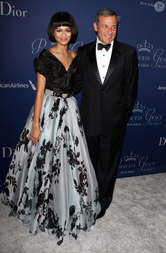 Zendaya Coleman et Bob Iger le 8 octobre 2014 lors de la cérémonie des 30e Princess Grace Awards, gala annuel de la Princess Grace Foundation - USA, à Los Angeles.