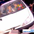 Nabilla et Enora Malagré, complices et terrorisées dans une voiture à tonneaux dans TPMP, le mercredi 8 octobre 2014, sur D8