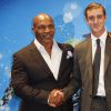 Mike Tyson et Pierre Casiraghi lors du 25e Sportel de Monaco le 8 octobre 2014 au Forum Grimaldi