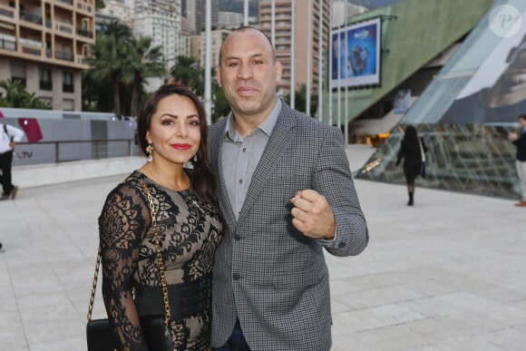 Wanderlei Silva et sa femme Tea lors du 25e Sportel de Monaco le 8 octobre 2014 au Forum Grimaldi