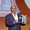 Mike Tyson, lauréat du Prix du Livre Sportel Renaud de Laborderie lors du 25e Sportel de Monaco le 8 octobre 2014 au Forum Grimaldi