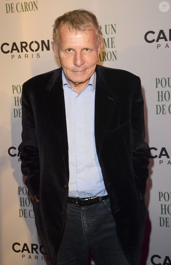 Patrick Poivre d'Arvor lors de la soirée des 80 ans du parfum Pour Un Homme de Caron, au Théâtre du Renard, à Paris, le 9 octobre 2014.