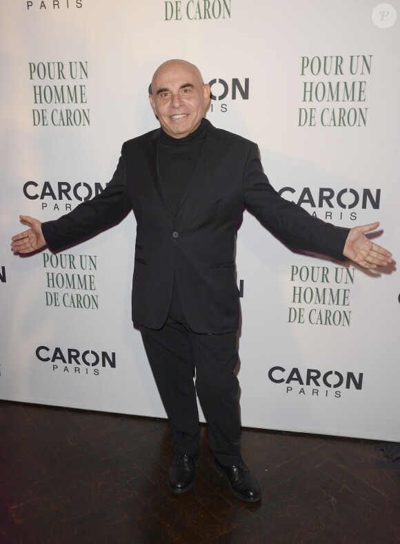 Paolo Calia à la soirée des 80 ans du parfum Pour Un Homme de Caron, au Théâtre du Renard, à Paris, le 9 octobre 2014.
