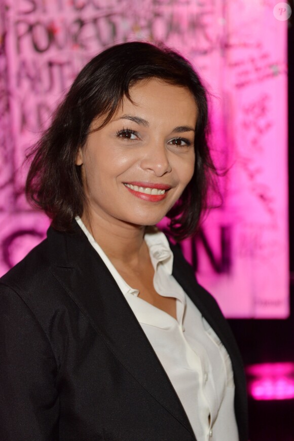 Saïda Jawad lors de la soirée pour les 80 ans du parfum Pour Un Homme de Caron, au Théâtre du Renard, à Paris, le 9 octobre 2014.