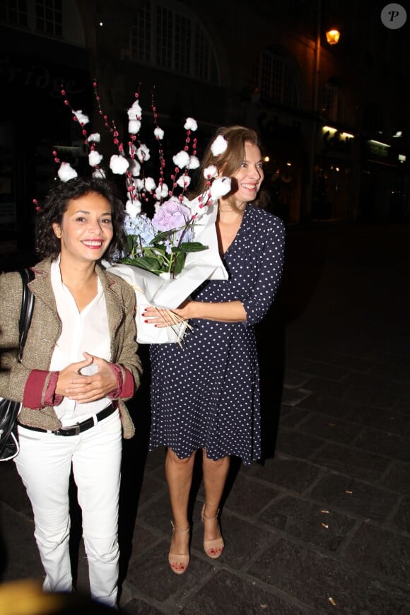 Exclusif - Saïda Jawad et Valérie Trierweiler - Premier anniversaire de mariage de Jean-Luc Romero et Christophe Michel au Banana Café à Paris, le 28 septembre 2014.