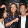 Exclusif - Saïda Jawad, Valérie Trierweiler et Jean-Luc Romero - Premier anniversaire de mariage de Jean-Luc Romero et Christophe Michel au Banana Café à Paris, le 28 septembre 2014.