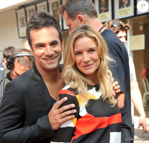 Louise Ekland et Alex Goude - Le jury de "La France a un incroyable talent" arrive au Théâtre André Malraux de Rueil-Malmaison pour le début des auditions. Le 8 septembre 2014.