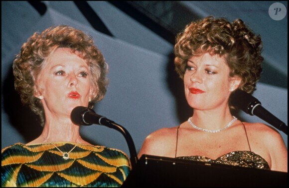 Melanie Griffith et sa mère Tippi Hedren  en 1992