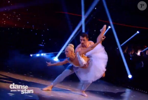 Brian Joubert et la danseuse Katrina Patchett - Troisième prime de "Danse avec les stars 5" sur TF1. Le vendredi 10 octobre 2014.