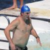 Chris North (59 ans) se baigne à Sydney, le 12 octobre 2014.