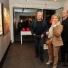 Philippe Geluck, Catherine Barma et son mari Philippe Lefebvre - Vernissage de l'exposition "Tout L'Art Du Chat" de Philippe Geluck à la galerie Huberty-Breyne à Paris, le 14 octobre 2014