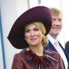 Le roi Felipe VI et la reine Letizia d'Espagne étaient reçus au palais Noordeinde, à La Haye, par leurs amis et homologues le roi Willem-Alexander et la reine Maxima des Pays-Bas, le 15 octobre 2014.