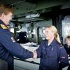Le roi Willem-Alexander des Pays-Bas en visite dans un sous-marin le 8 octobre 2014 dans le cadre des exercices de l'Arc nordique en mer Baltique.