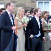 Le prince William et Chelsy Davy (ex du prince Harry) au mariage de Thomas van Straubenzee et de Lady Melissa Percy à Northumbria en Angleterre, le 21 juin 2013