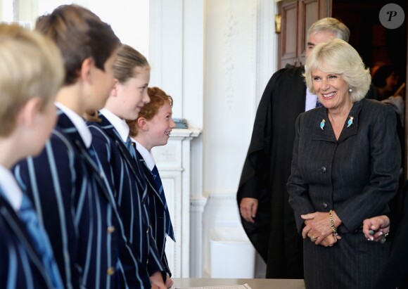 Camilla Parker Bowles, duchesse de Cornouailles, visitait le 15 octobre 2014 l'école Saint Ronan, à Hawkhurst, dans le Kent, ancienne école de son frère Mark Shand, décédé en avril 2014. Elle venait notamment y inaugurer un terrain de sport baptisé Shandy-Ba, surnom de son défunt frère.