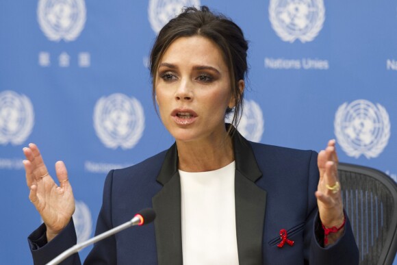 Victoria Beckham a annoncé qu'elle endossait le rôle d'ambassadrice de l'ONU sur la question du sida, le 25 septembre 2014. L'ancienne Spice Girl a fait cette annonce au siège de l'ONU à New York.