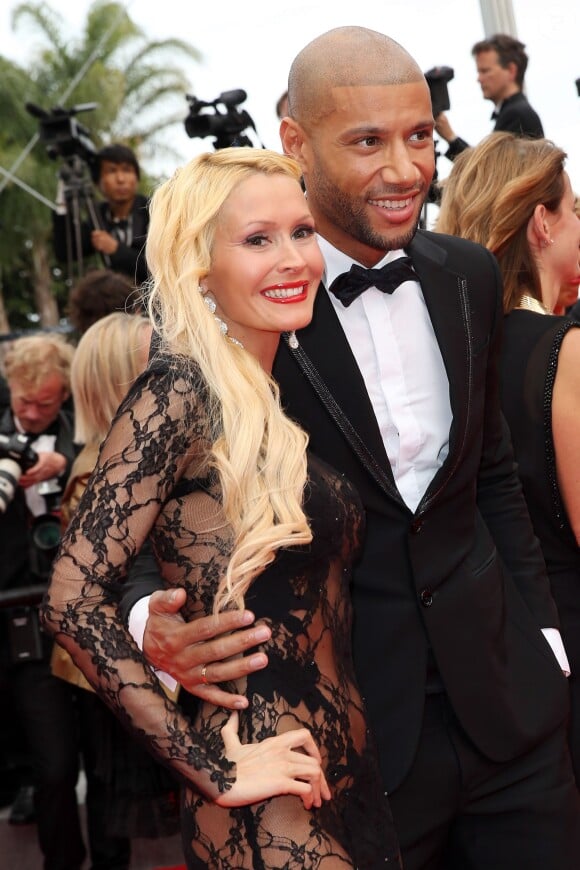 Tatiana Laurens Delarue et son mari Xavier Delarue - Montée des marches du film "The Search" lors du 67e Festival du film de Cannes. Mai 2014.