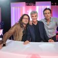 Exclusif - Jacques-Antoine Granjon (président de Vente-privee.com), Cyril Viguier et Anthony Delon dans l'émission "Talk Club" sur NRJ12, qui sera diffusée le 18 octobre à 19h40. Tournage le 13 octobre 2014 à Paris.