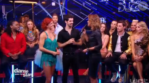 Fauve Hautot et Miguel Angel Munoz dans Danse avec les stars 5 sur TF1. Octobre 2014.