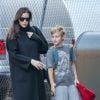 Liv Tyler, enceinte, emmène son fils Milo à l'école à New York, le 17 octobre 2014.