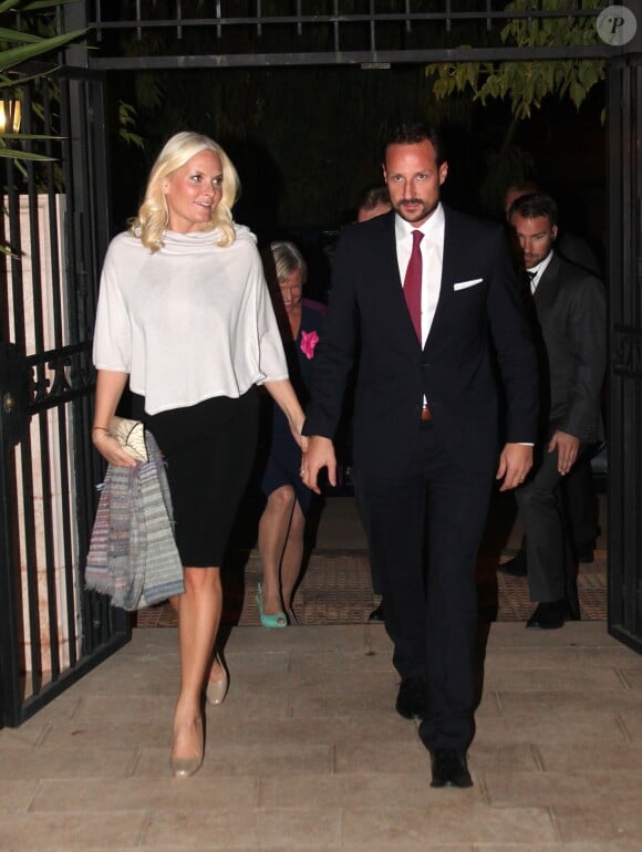 Le prince Haakon et la princesse Mette-Marit de Norvège en visite à Amman en Jordanie le 21 octobre 2014.