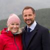 Le prince Haakon et la princesse Mette-Marit de Norvège lors de leur tournée nationale en septembre 2014