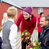 Le prince Haakon et la princesse Mette-Marit de Norvège lors de leur tournée nationale en septembre 2014