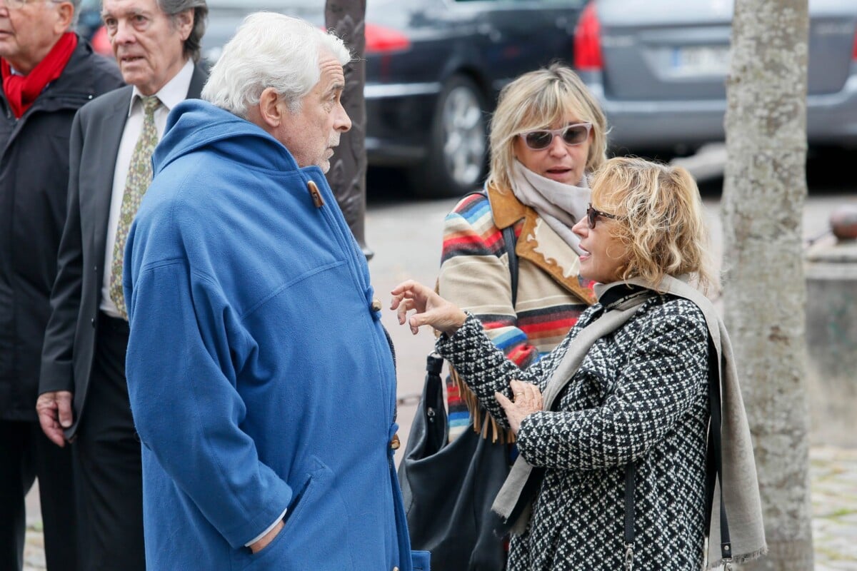 Photo Jacques Weber et sa femme Christine Weber, Françoise Petit Obsèques de la comédienne