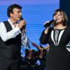 Exclusif - Lisa Angell avec Tony Carreira en Concert au Palais des Congrès de Paris le 18 octobre 2014