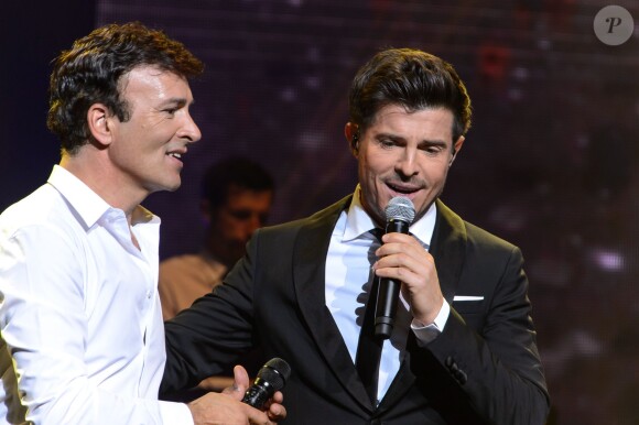Exclusif - Tony Carreira, Vincent Niclo - Tony Carreira en concert au Palais des congrès à Paris le 18 octobre 2014.