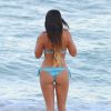 L'irrésistible Claudia Romani, en bikini sur une plage de Miami. Le 26 octobre 2014.