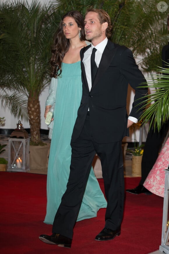 Andrea Casiraghi et sa femme Tatiana Santo Domingo au dîner de gala du Grand prix de Formule 1 de Monaco au Sporting de Monte Carlo le 25 mai 2014. Le couple attend son second enfant pour février 2015.