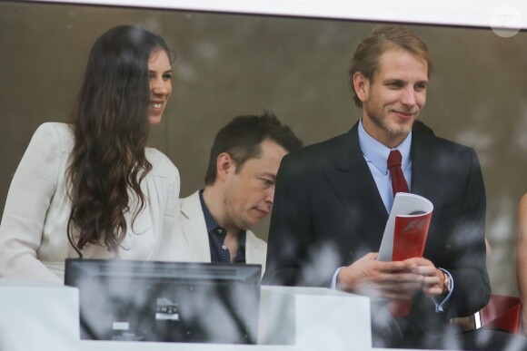 Andrea Casiraghi et sa femme Tatiana Santo Domingo au Grand Prix de Formule 1 de Monaco le 25 mai 2014. Le couple attend son second enfant pour février 2015.
