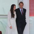 Andrea Casiraghi et sa femme Tatiana Santo Domingo au Grand Prix de Formule 1 de Monaco le 25 mai 2014.  Le couple attend son second enfant pour février 2015. 