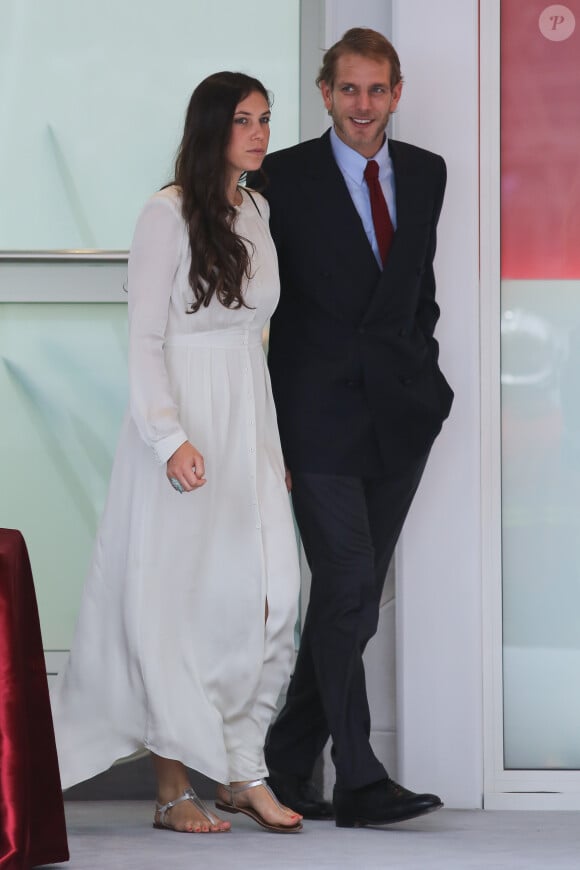 Andrea Casiraghi et sa femme Tatiana Santo Domingo au Grand Prix de Formule 1 de Monaco le 25 mai 2014. Le couple attend son second enfant pour février 2015.