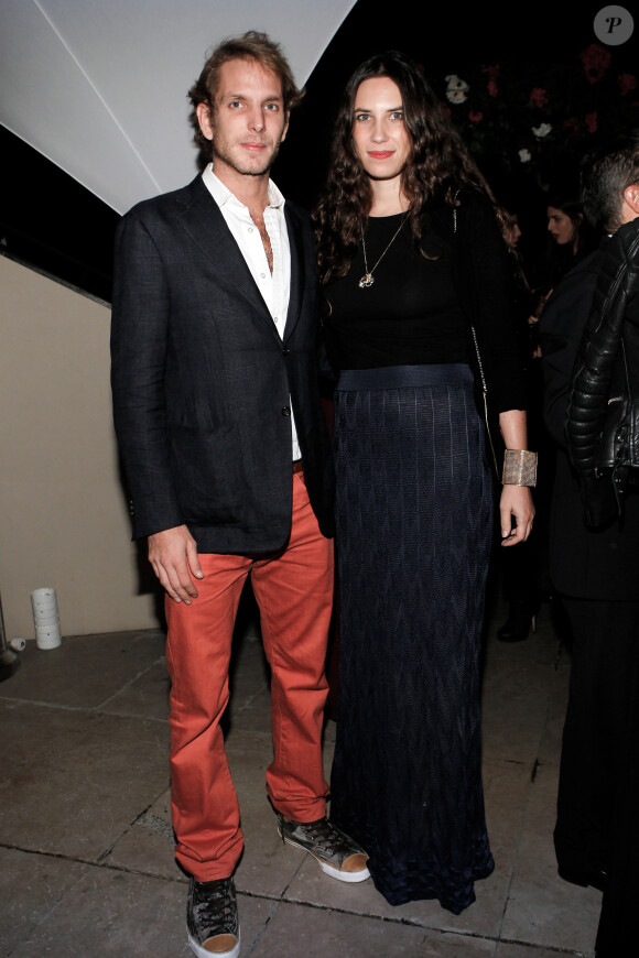 Andrea Casiraghi et Tatiana Santo Domingo au dîner Pucci au restaurant Monsieur Bleu à Paris le 28 septembre 2013. Le couple attend son second enfant pour février 2015.