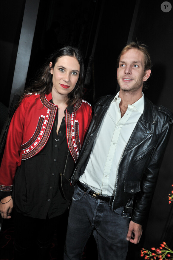 Andrea Casiraghi et sa femme Tatiana Santo Domingo lors d'un dîner chez Castel après l'inauguration du nouveau flagship Moncler, rue du Faubourg Saint-Honoré à Paris, le 26 septembre 2013. Le couple attend son second enfant pour février 2015.