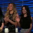 Camila Cabello (à droite) dévoile qu'elle est sort avec Austin Mahone, à la télé américaine le 4 novembre 2014