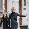 Meg Ryan avec sa fille Daisy, rentrant de l'école le 21 octobre 2014 à New York