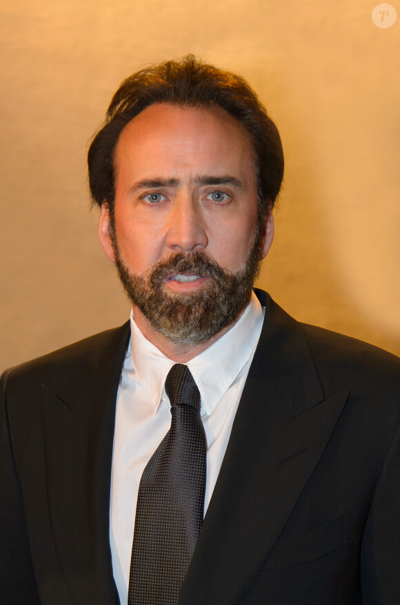 L'acteur americain Nicolas Cage, l’ambassadeur de bonne volonte de l'ONUDC (Office des Nations unies contre la drogue et le crime) assiste à une réception de l’ONUDC à Vienne le 5 novembre 2013