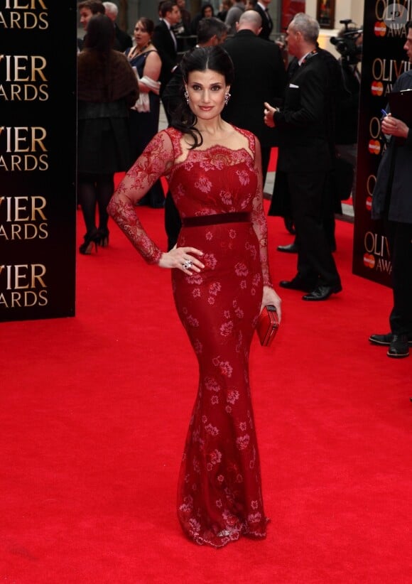 Idina Menzel aux Olivier awards 2013 à Londres le 28 avril.